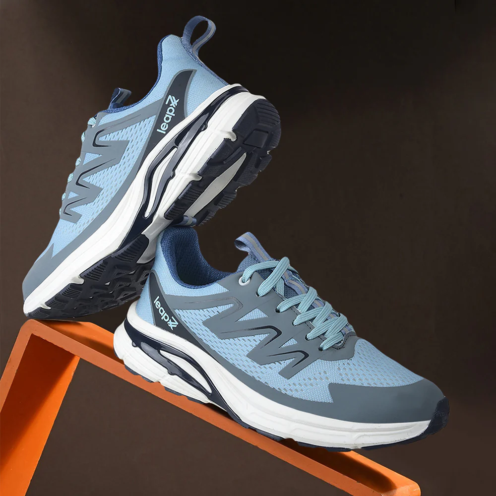 Leap7x Blue Casual Lacing Running Shoes For Men MEKSHAW-1E By Liberty - Image 4