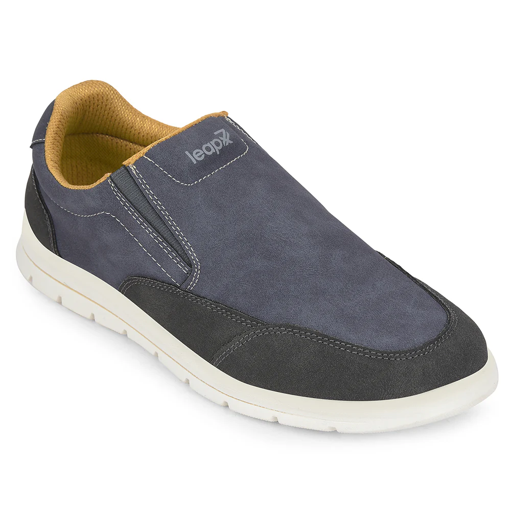 Leap7x Blue Casual Non Lacing Sneakers For Men FRINKS-2E By Liberty