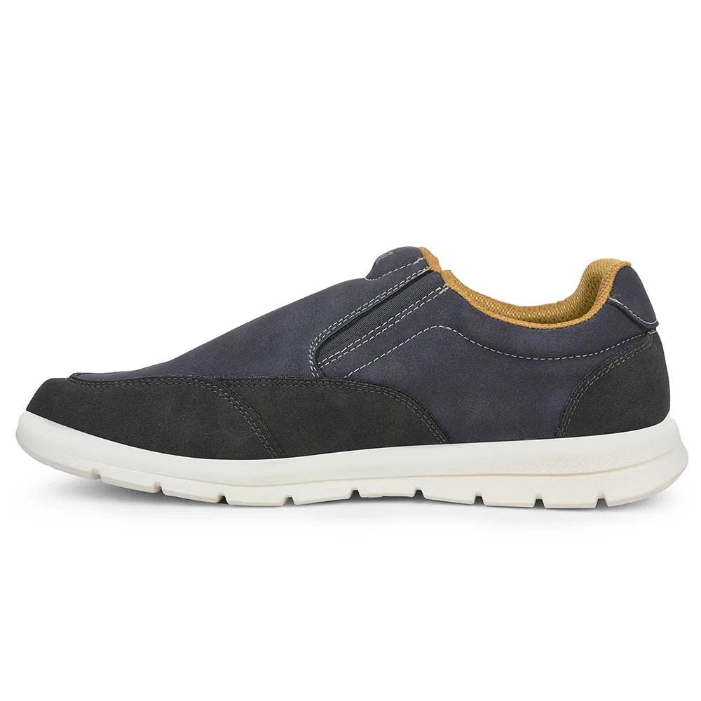 Leap7x Blue Casual Non Lacing Sneakers For Men FRINKS-2E By Liberty - Image 3