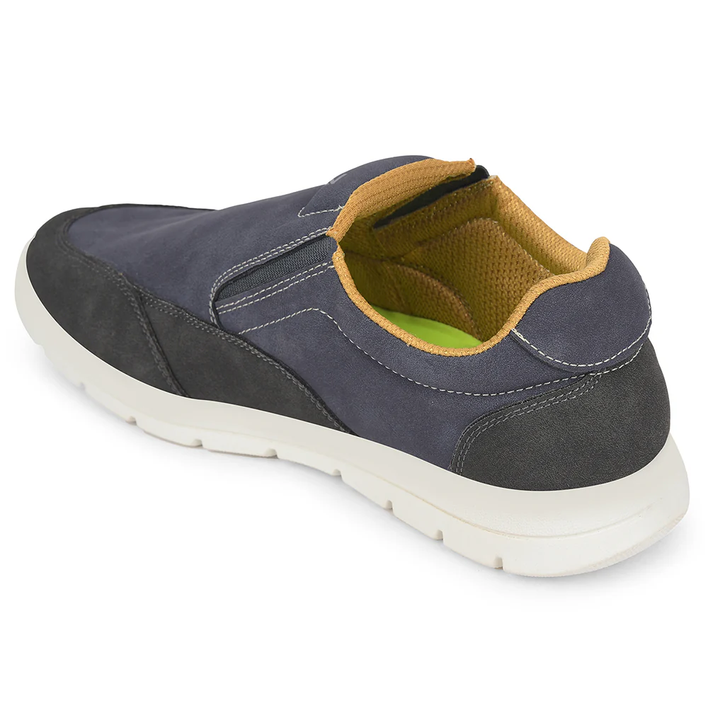 Leap7x Blue Casual Non Lacing Sneakers For Men FRINKS-2E By Liberty - Image 5