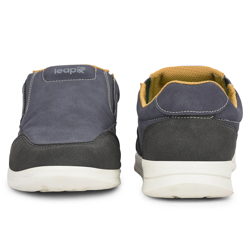Leap7x Blue Casual Non Lacing Sneakers For Men FRINKS-2E By Liberty - Image 6
