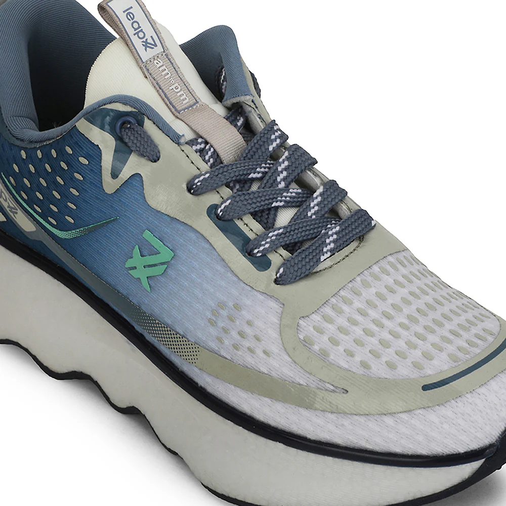 Leap7x Blue Sports Lacing Running Shoes For Men GHD-105 By Liberty - Image 4