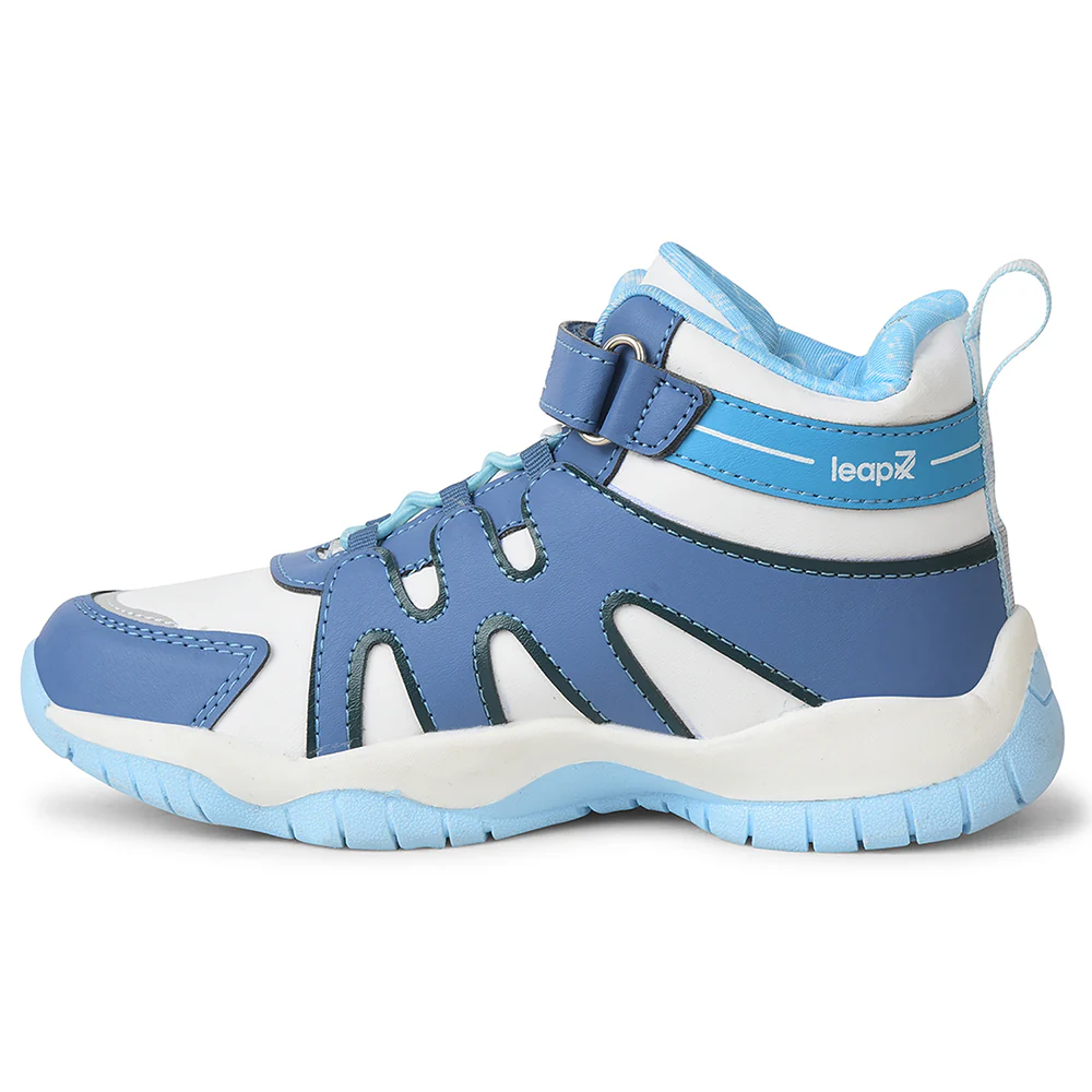 Leap7x Blue Sports Non Lacing Walking Shoes For Kids CANON-1V By Liberty - Image 3