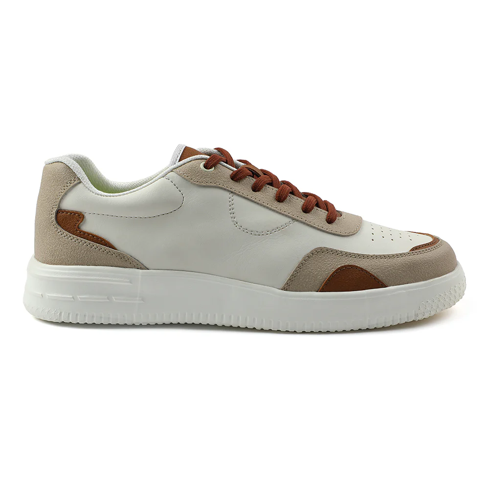 Leap7x Brown Casual Lacing Sneakers For Men AMAZER-3E By Liberty - Image 2