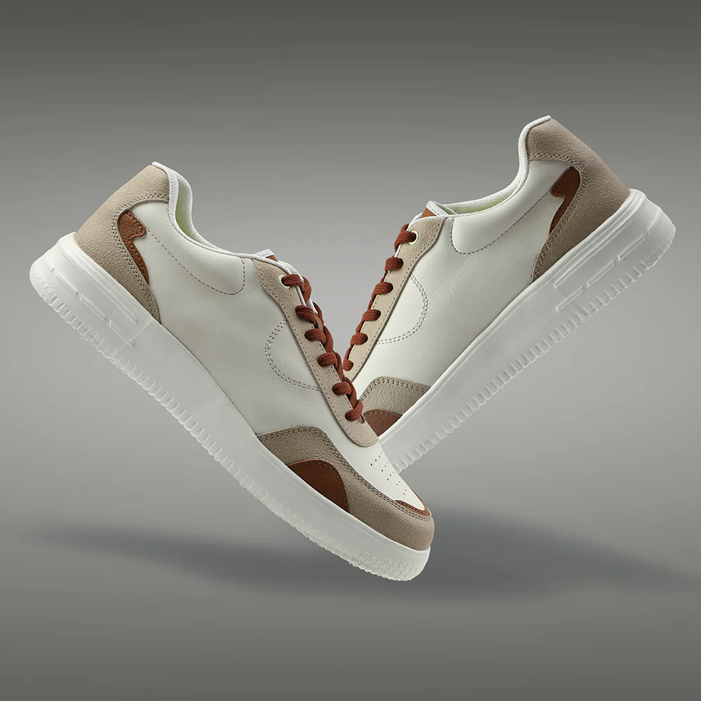 Leap7x Brown Casual Lacing Sneakers For Men AMAZER-3E By Liberty - Image 4