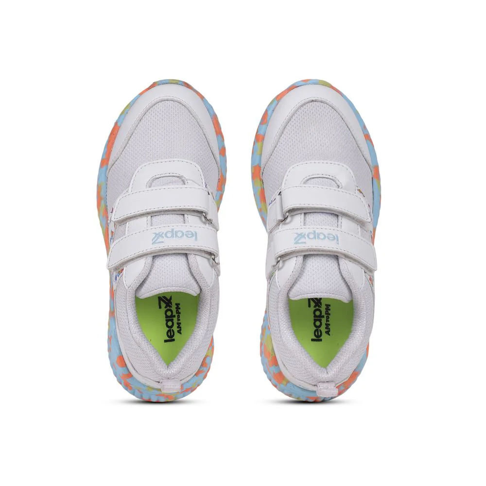 Leap7x White Sports Slip-on Walking Shoes For Kids NITKID-1 By Liberty - Image 6