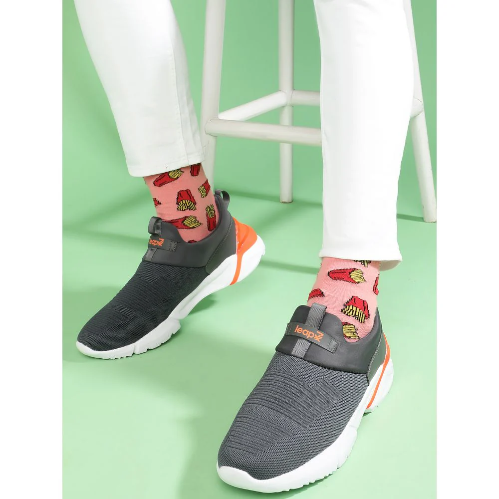 Leap7x Non-Lacing Grey Casual Slip-on Shoes For Men BRISK-01 By Liberty - Image 5