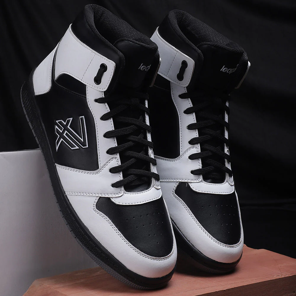 Leap7x Casual Black Lacing Sneakers For Men JAXEN-2E By Liberty - Image 4