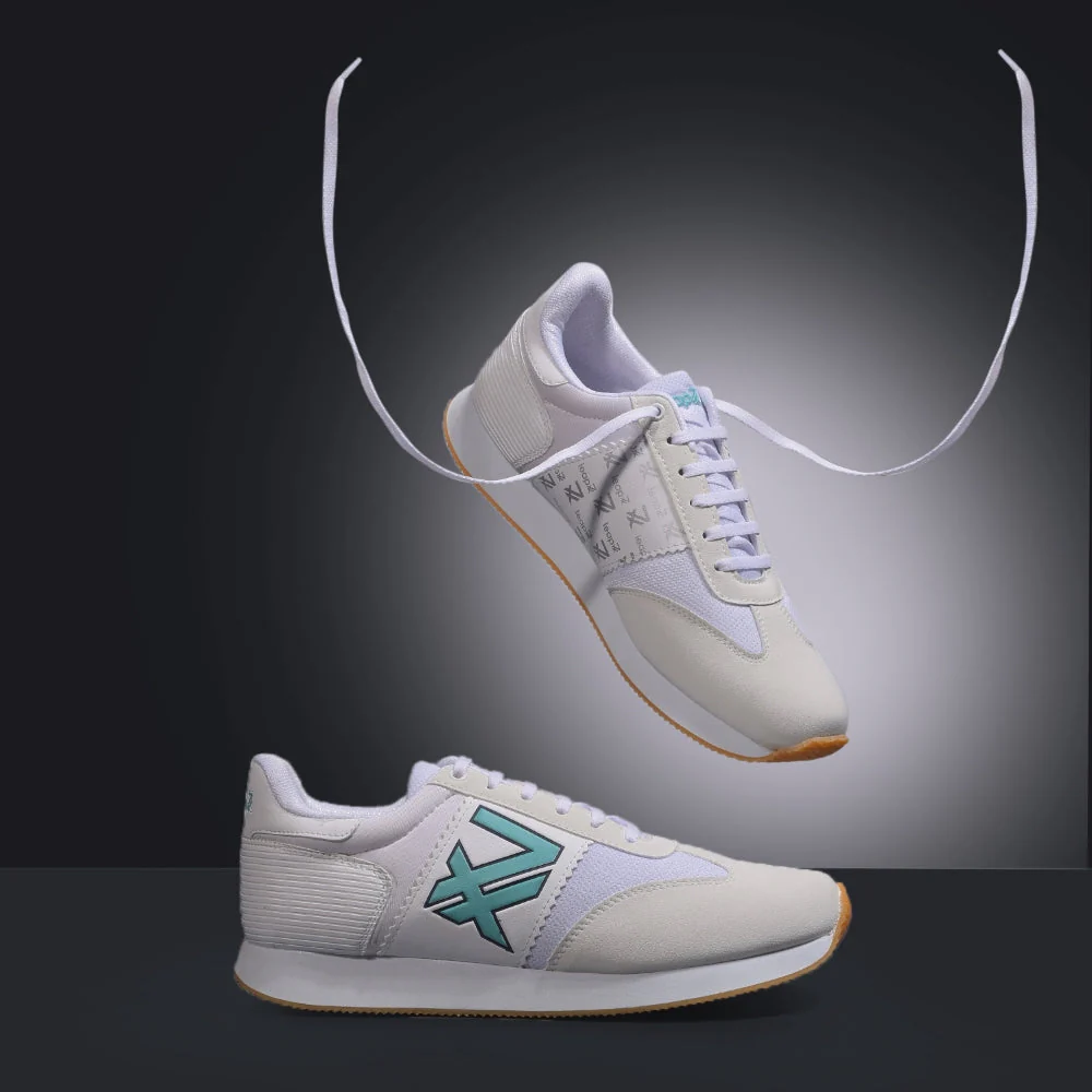 Leap7x Casual White Lacing Sneakers For Men BACKAM-1E By Liberty - Image 4