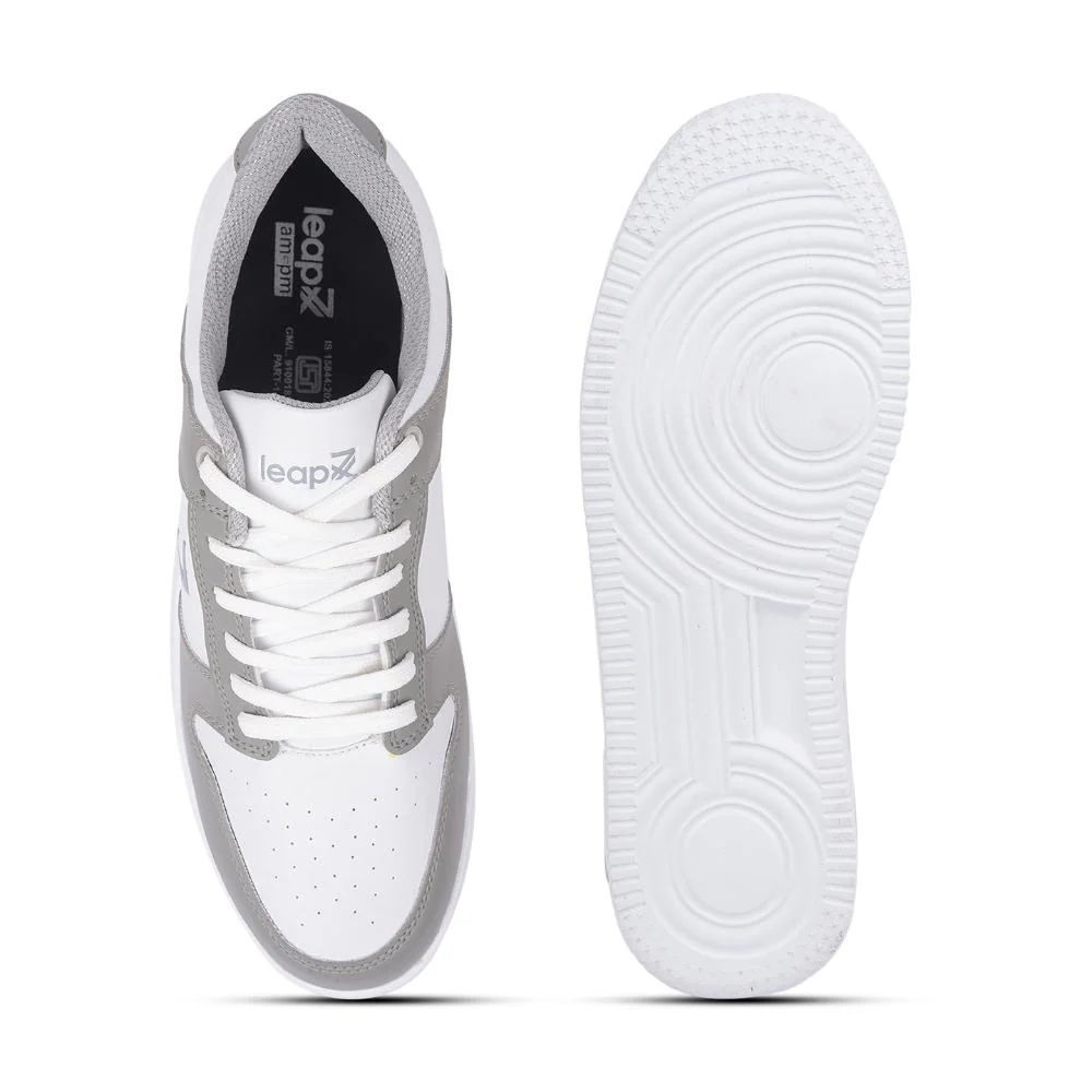 Leap7x Casual Grey Lacing Sneakers For Men DENMARK By Liberty - Image 6