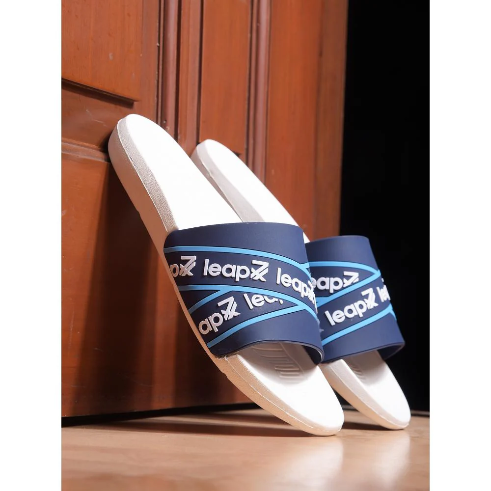 Leap7x By Liberty Mens OTTO Navy Blue Bin Slippers - Image 3