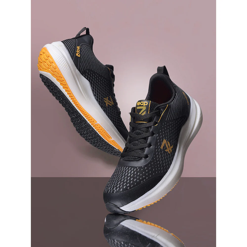 Leap7x By Liberty Mens RW-15 Black Sports Lacing Shoes - Image 3