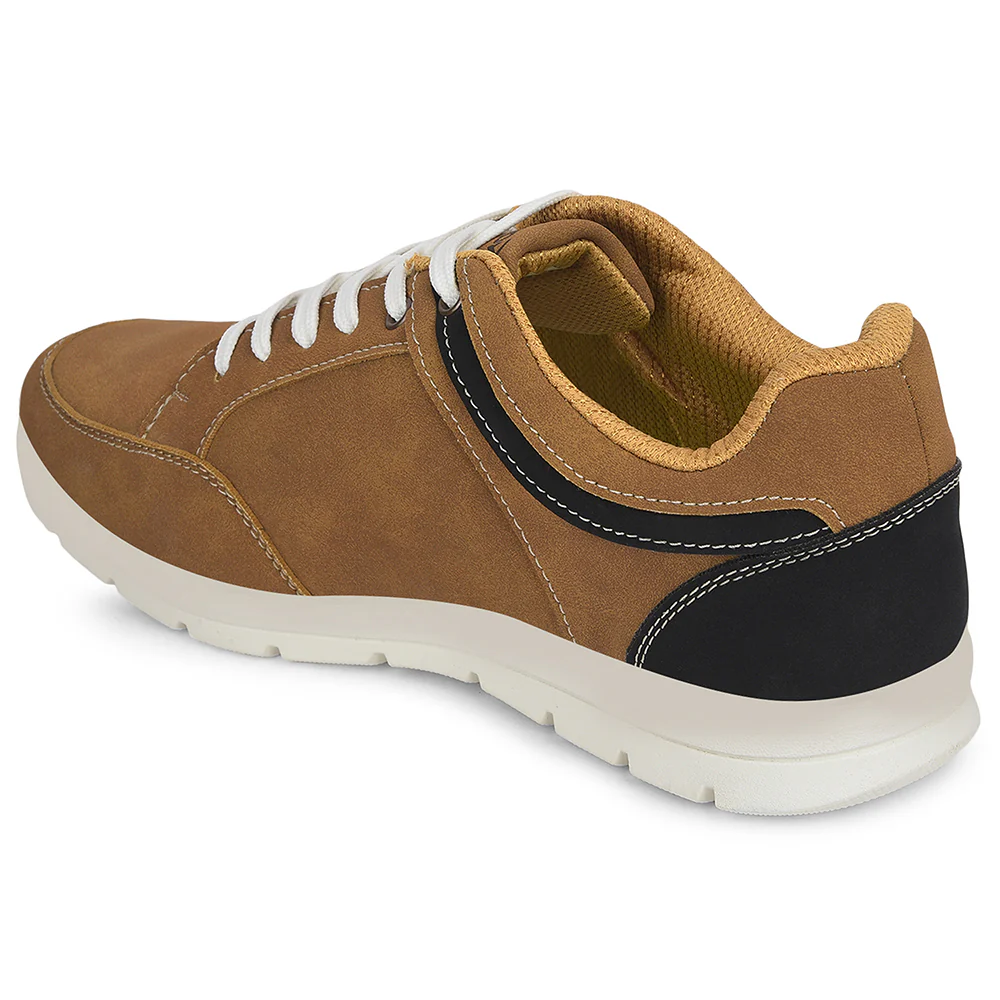 Leap7x Camel Casual Lacing Sneakers For Men FRINKS-1E By Liberty - Image 5