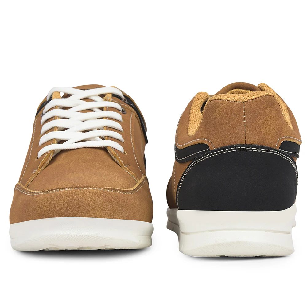 Leap7x Camel Casual Lacing Sneakers For Men FRINKS-1E By Liberty - Image 6
