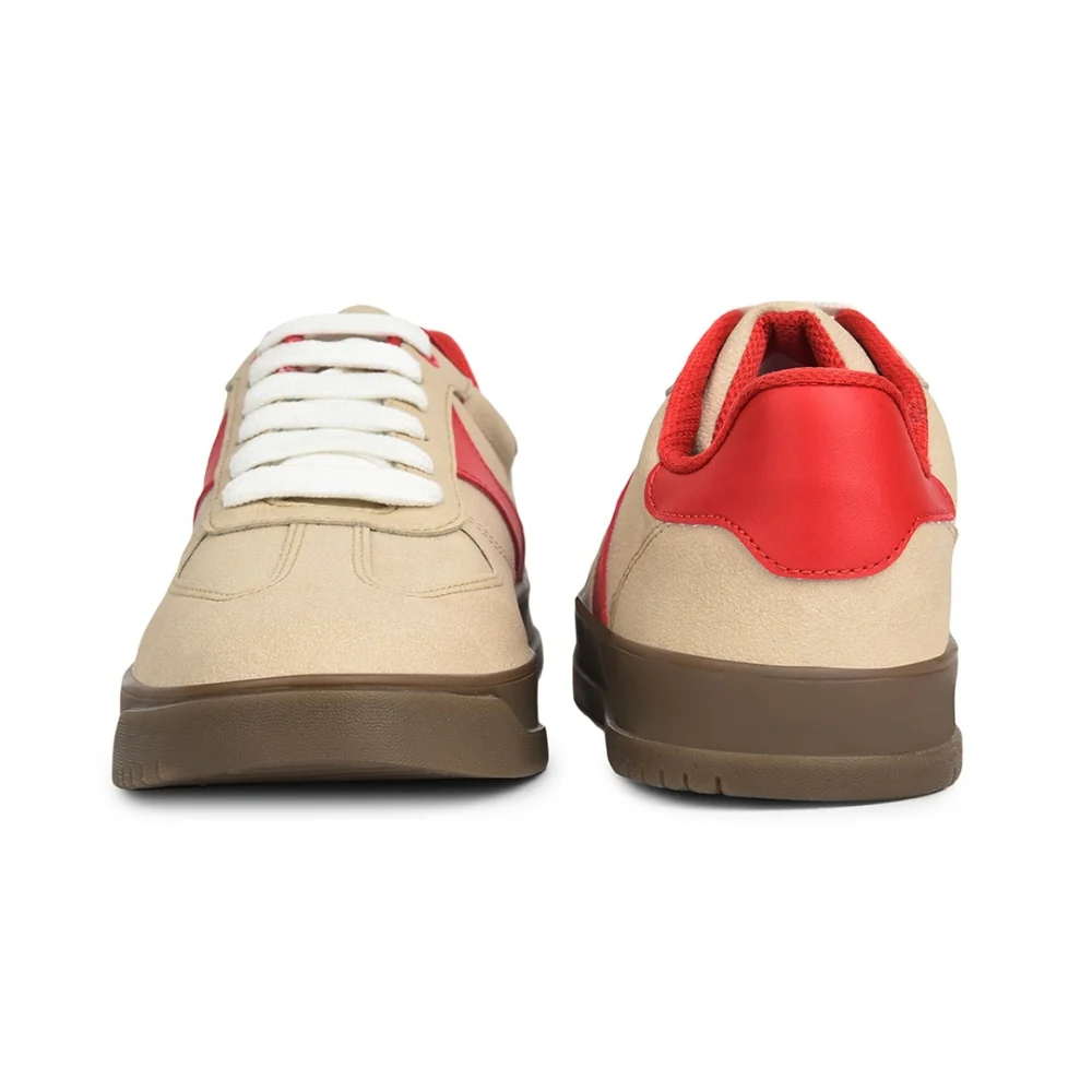 Leap7x Casual Beige Lacing Sneakers For Men SPORTSTAR7 By Liberty - Image 6