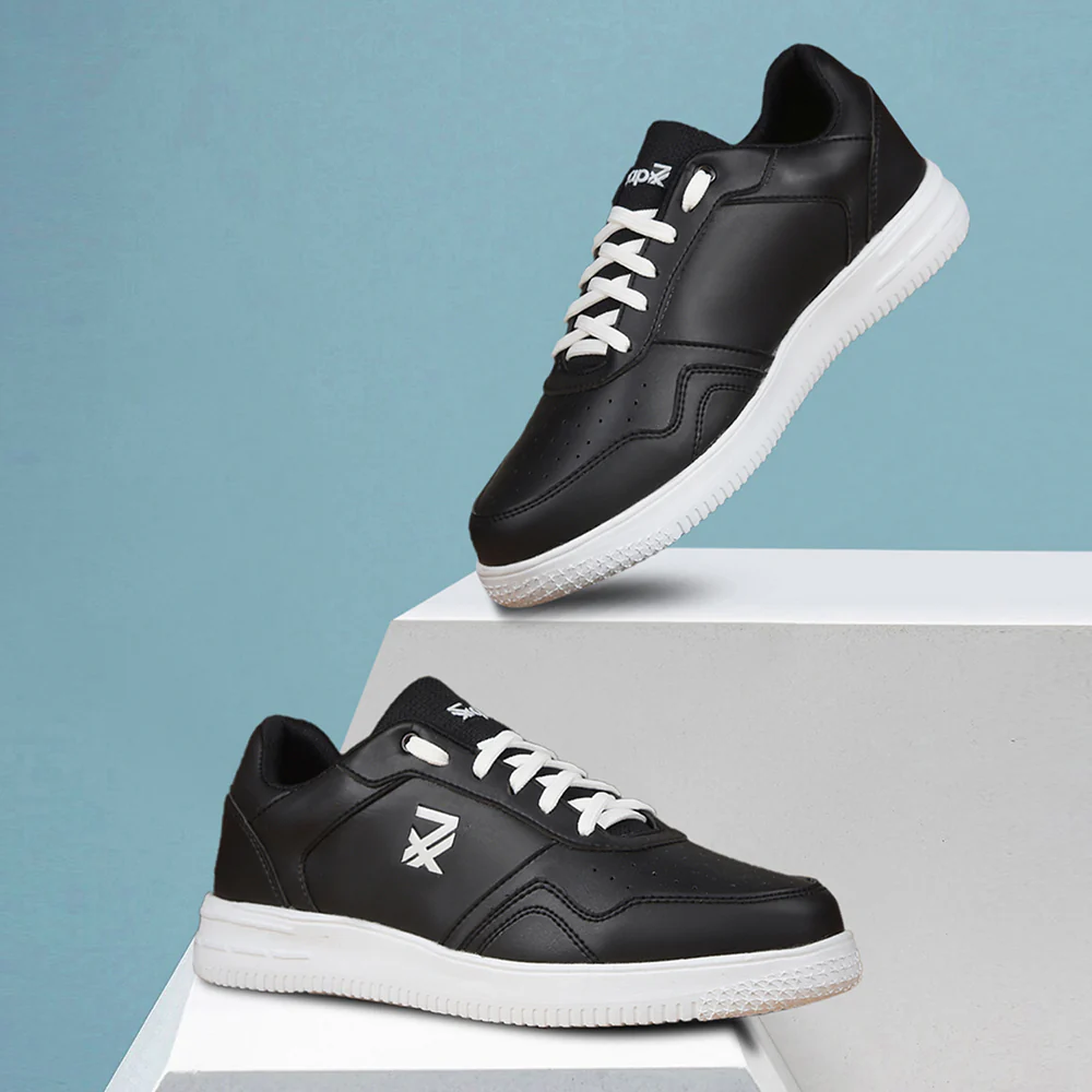 Leap7x Casual Black Sneakers For Mens SNOOKIS-E By Liberty - Image 4