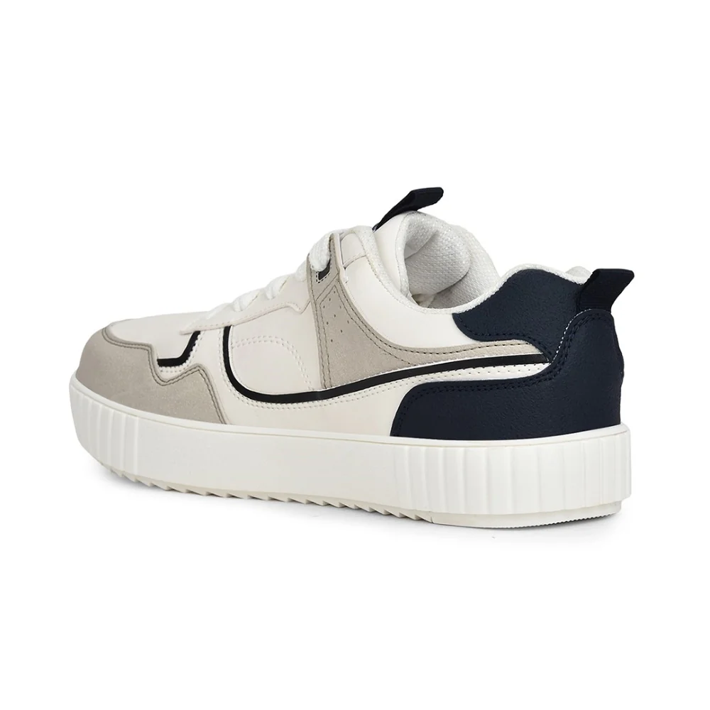 Leap7x Casual Grey Lacing Sneakers For Men SPORTSTAR4 By Liberty - Image 4