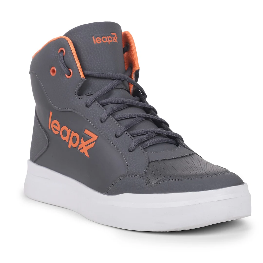 Leap7x Casual Grey Lacing Sneakers VENOUR-1E By Liberty