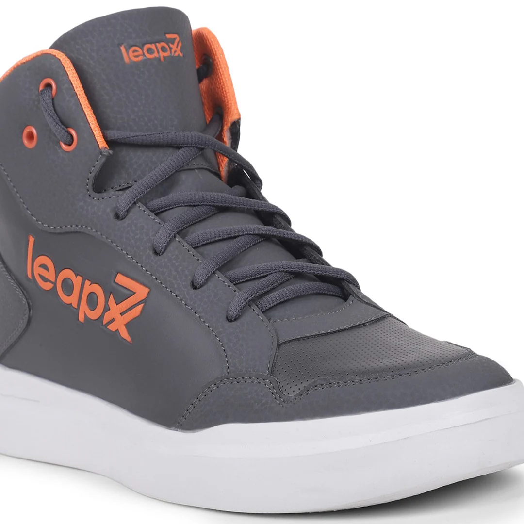 Leap7x Casual Grey Lacing Sneakers VENOUR-1E By Liberty - Image 4