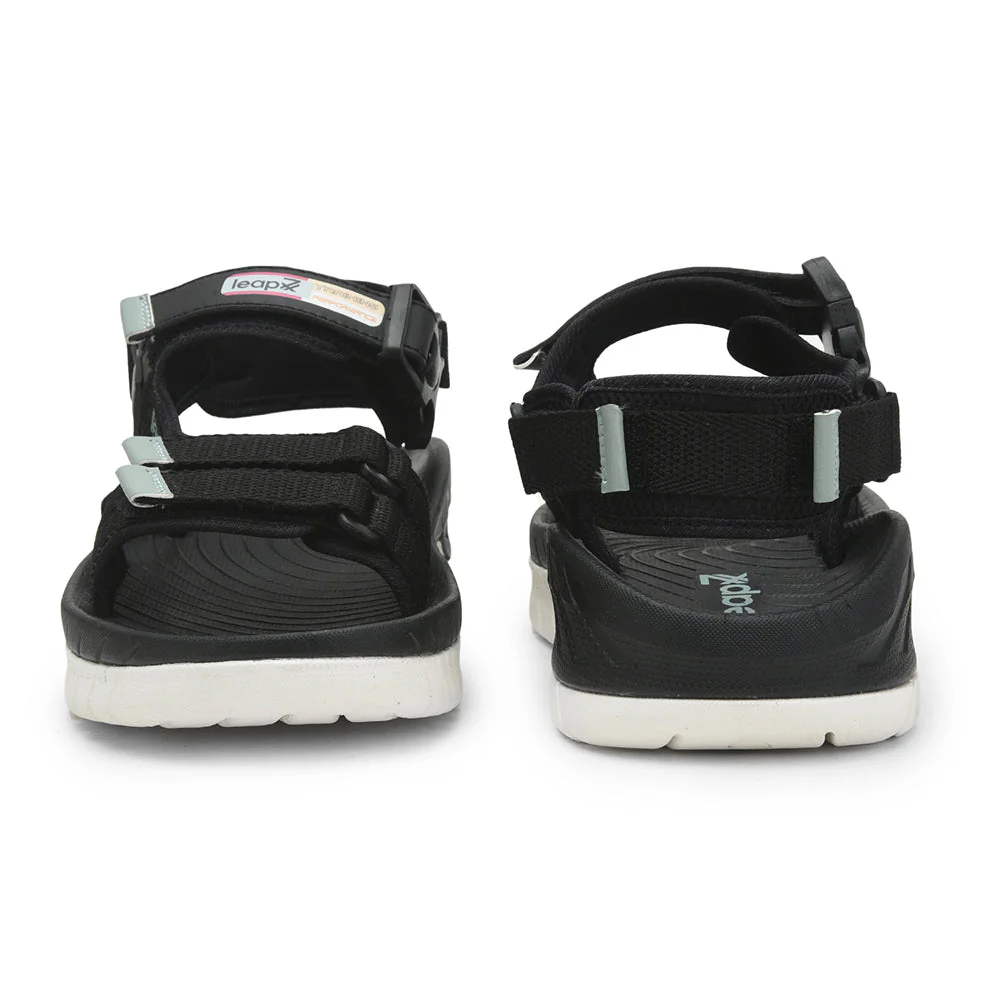 Leap7x Casual Sandal For Men (Black) EVERLAST-1 By Liberty - Image 4