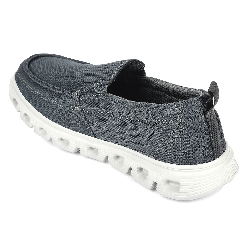 Leap7x Dark Grey Non Lacing Casual Shoes For Men FLOW-5 By Liberty - Image 5