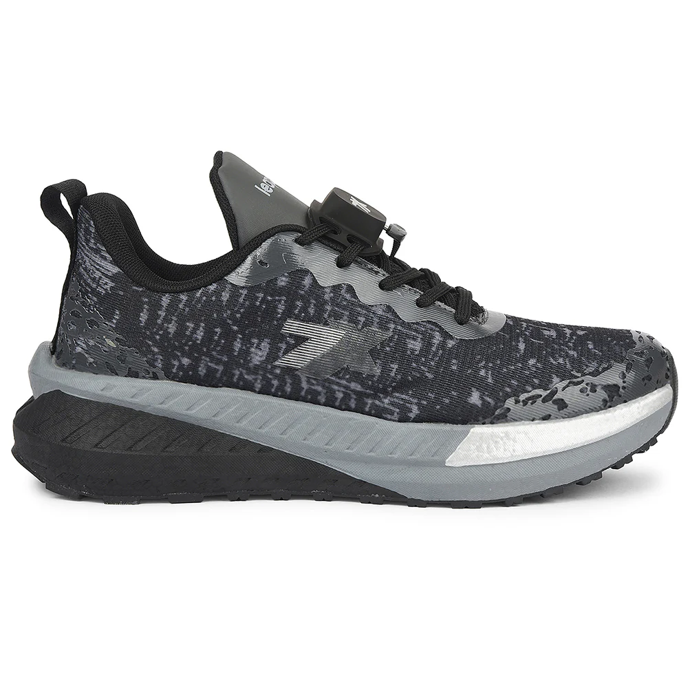 Leap7x Dark Grey Sports Lacing Running Shoes For Men XLM-07MS By Liberty - Image 2