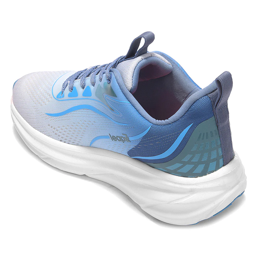 Leap7X DRIVSTEP-E Teal Blue Sports Lacing Running Shoes for Men by Liberty - Image 5