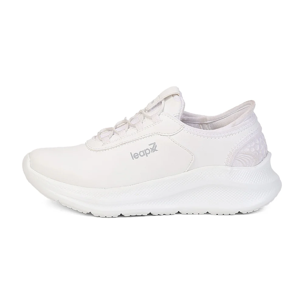 Leap7X EAZYSCHL-1 White School Non Lacing Uniform Shoes for Kids by Liberty - Image 5