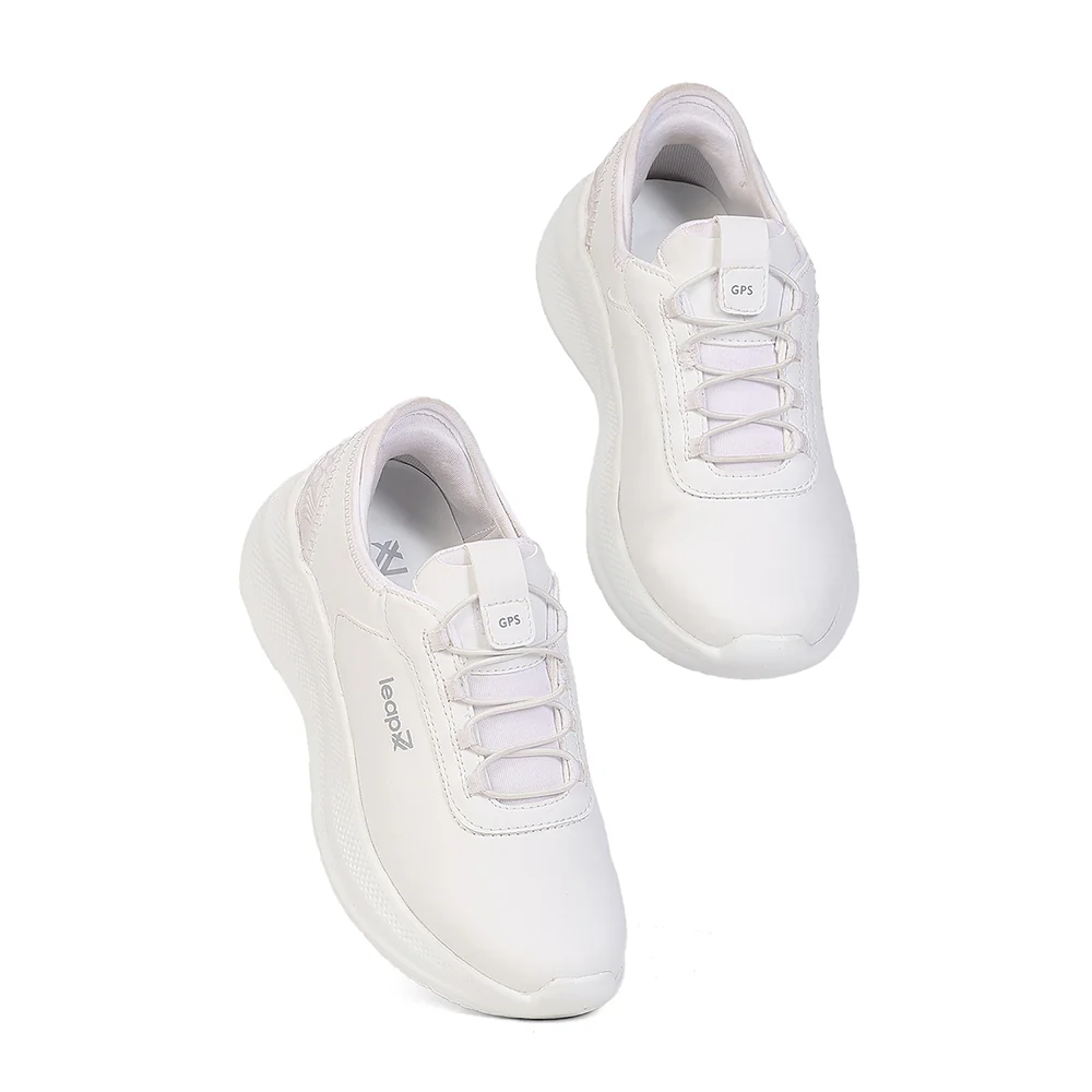 Leap7X EAZYSCHL-1 White School Non Lacing Uniform Shoes for Kids by Liberty - Image 7