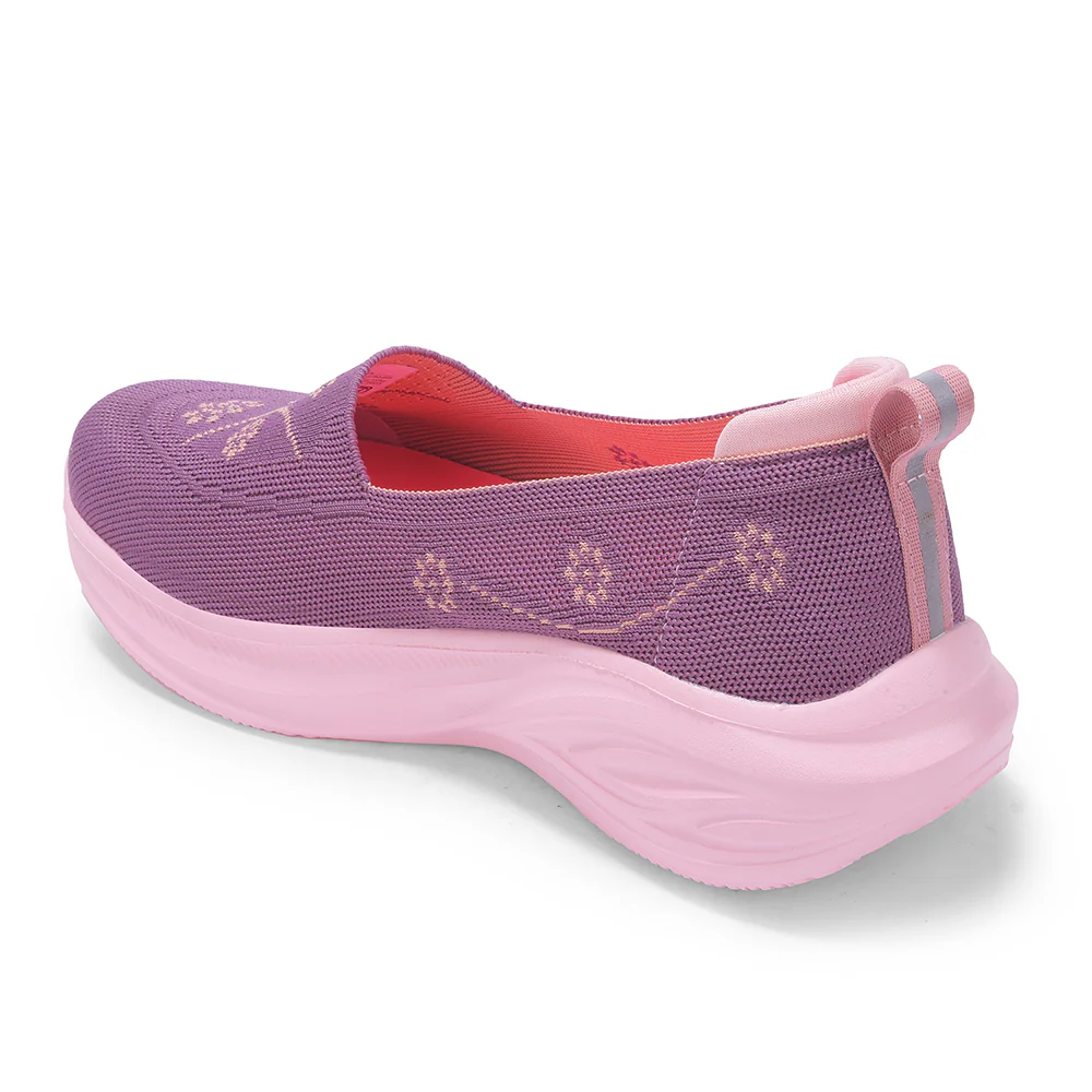 LEAP7X GLOWSTAR-E Peach Sports Non lacing Walking shoes for Women by Liberty - Image 4