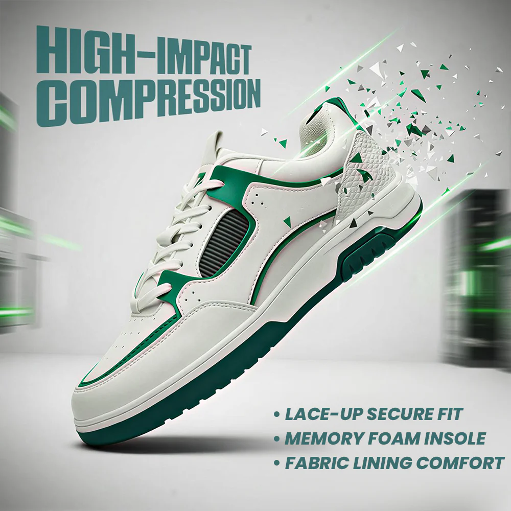 LEAP7X Green Casual Lacing Sneakers for Men JETSTEP-E by Liberty - Image 3