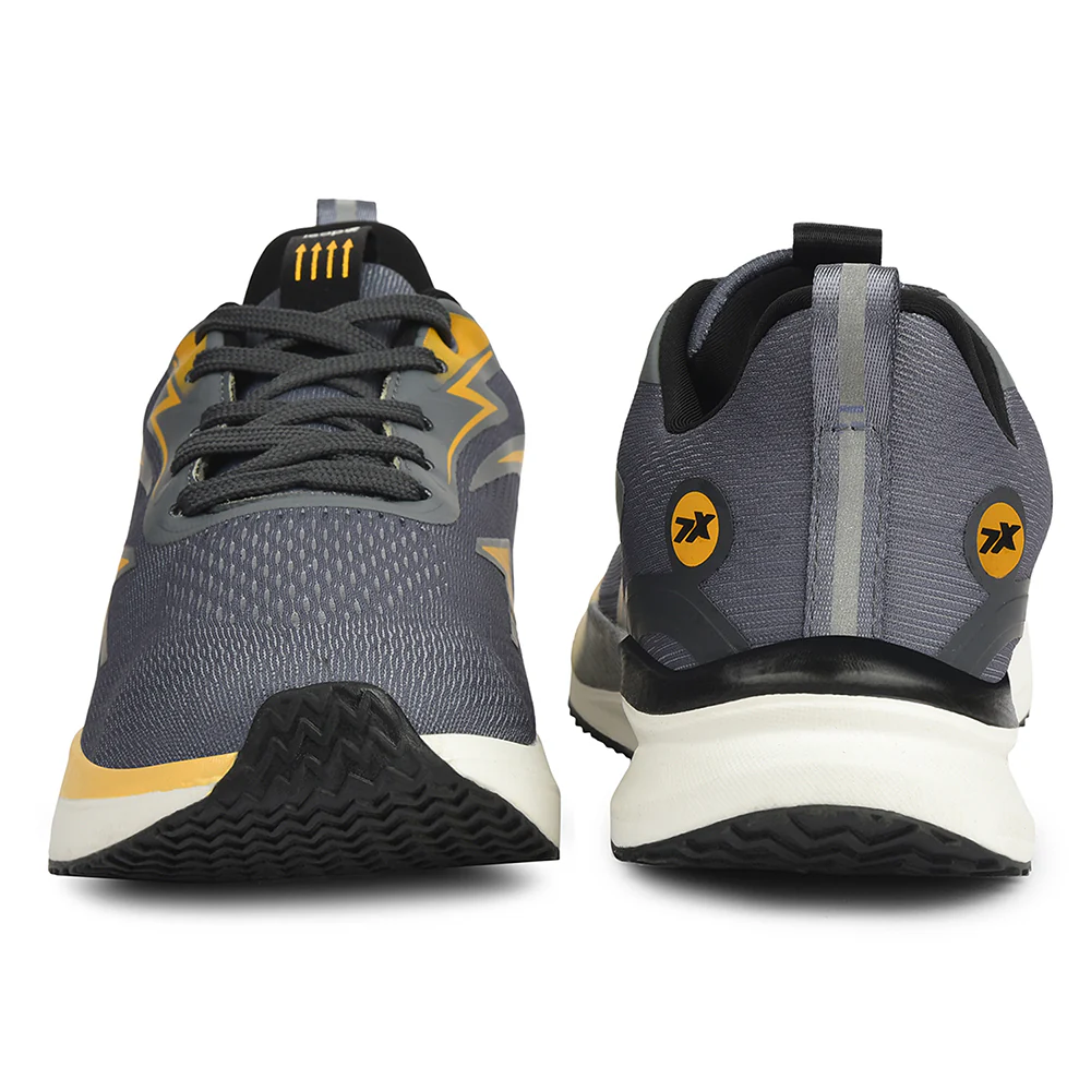 Leap7x Grey Sports Lacing Running Shoes For Men BELARUS-1 By Liberty - Image 6