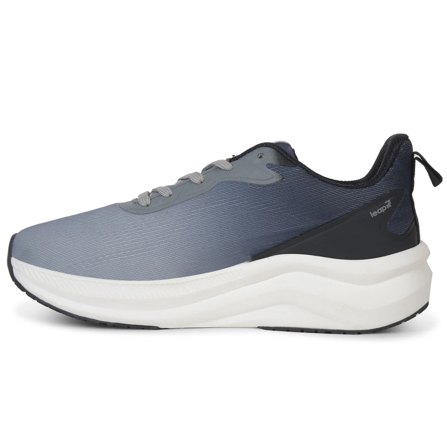 Leap7x Grey Sports Lacing Running Shoes For Men EVERSTAR1E By Liberty - Image 3