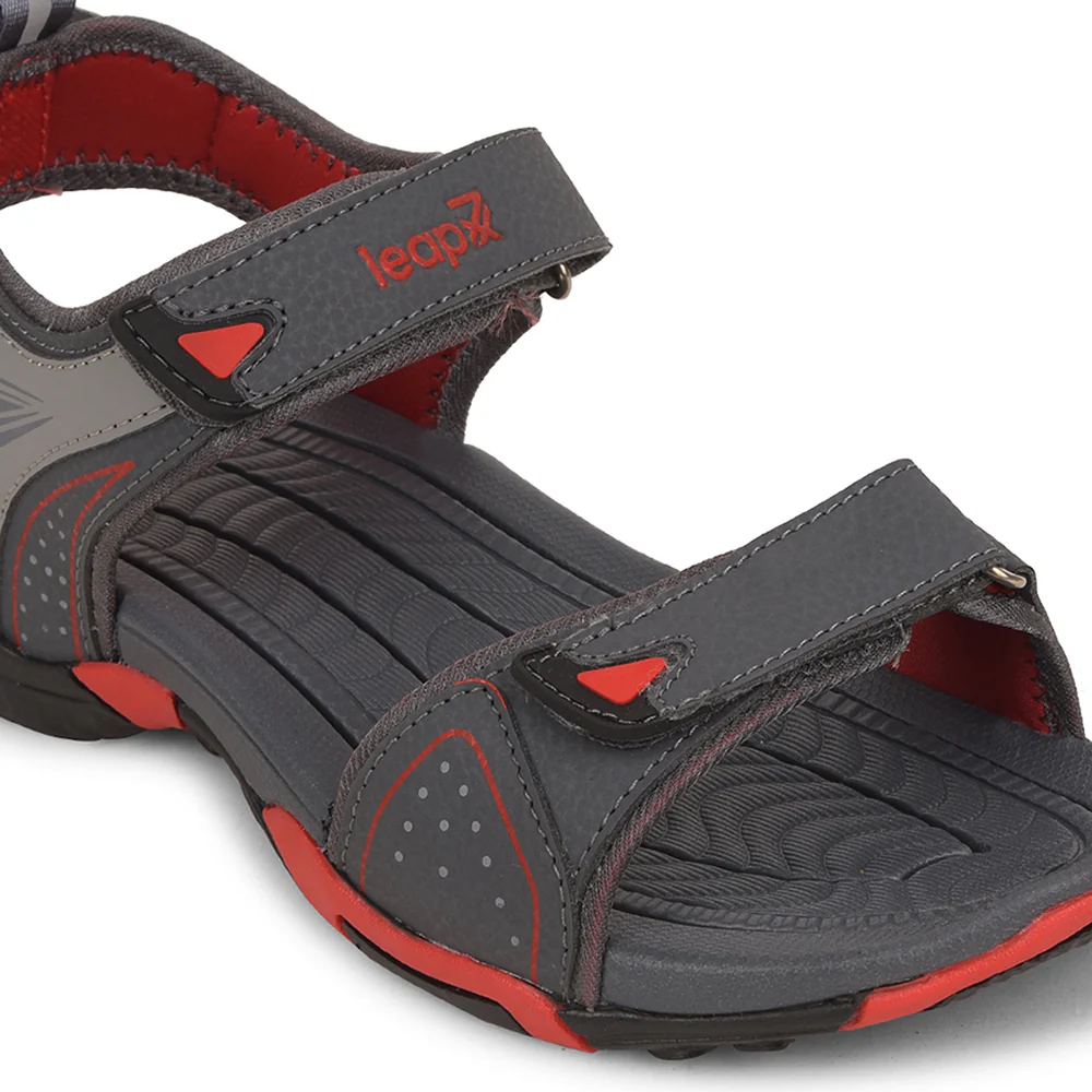 Leap7x Grey Sporty Casual Sandal For Men BLAIR-13 By Liberty - Image 4
