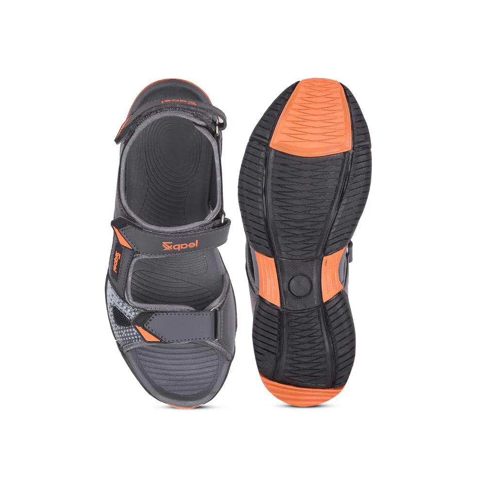 Leap7x Grey Sporty Casual Sandal For Men MONACO By Liberty - Image 6