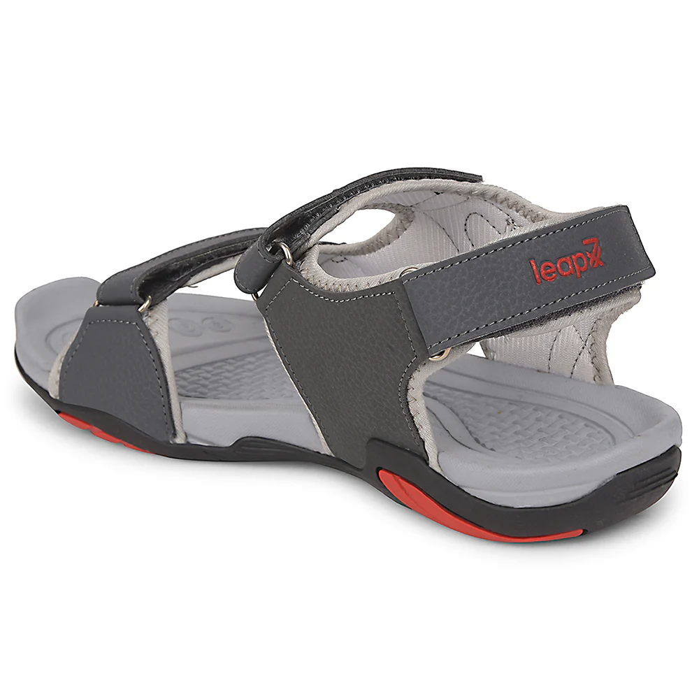 Leap7x Grey Sporty Casual Sandal For Men XYLO-M15 By Liberty - Image 4