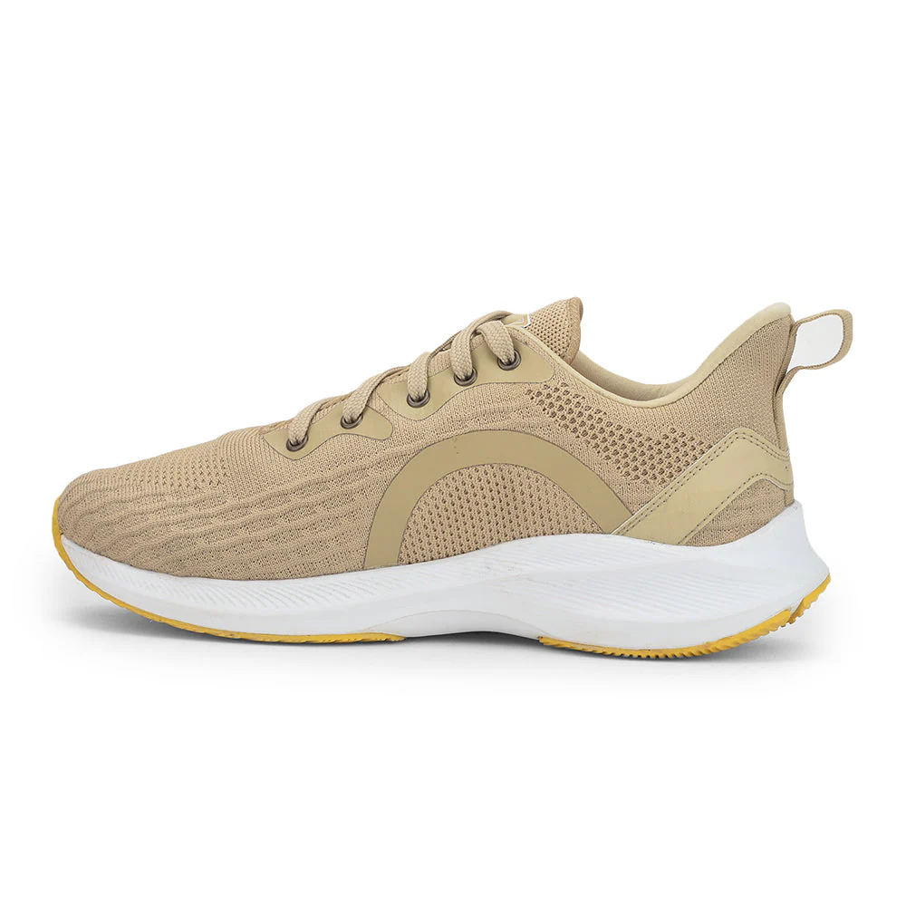 Leap7x Lacing Sports Shoes For Men (Beige) CHALANGE-2 By Liberty - Image 3