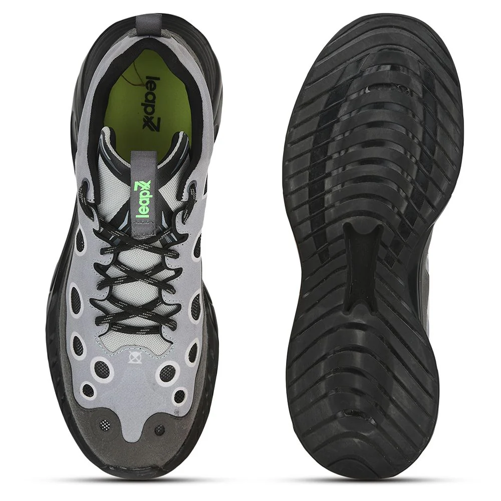 Leap7x Lacing Sports Shoes For Men (Black) DRILL By Liberty - Image 3
