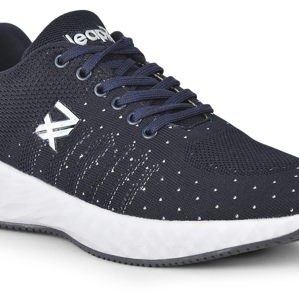 Leap7x Lacing Sports Shoes For Men (N.Blue) ASPER-3 By Liberty - Image 3