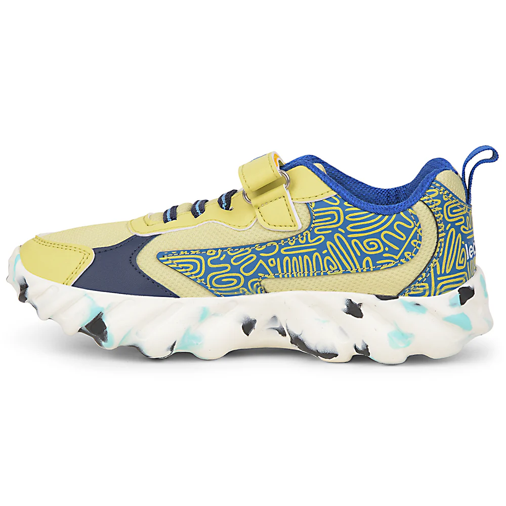 Leap7x Lemon Sports Non Lacing Walking Shoes For Kids DENIAL-2 By Liberty - Image 3