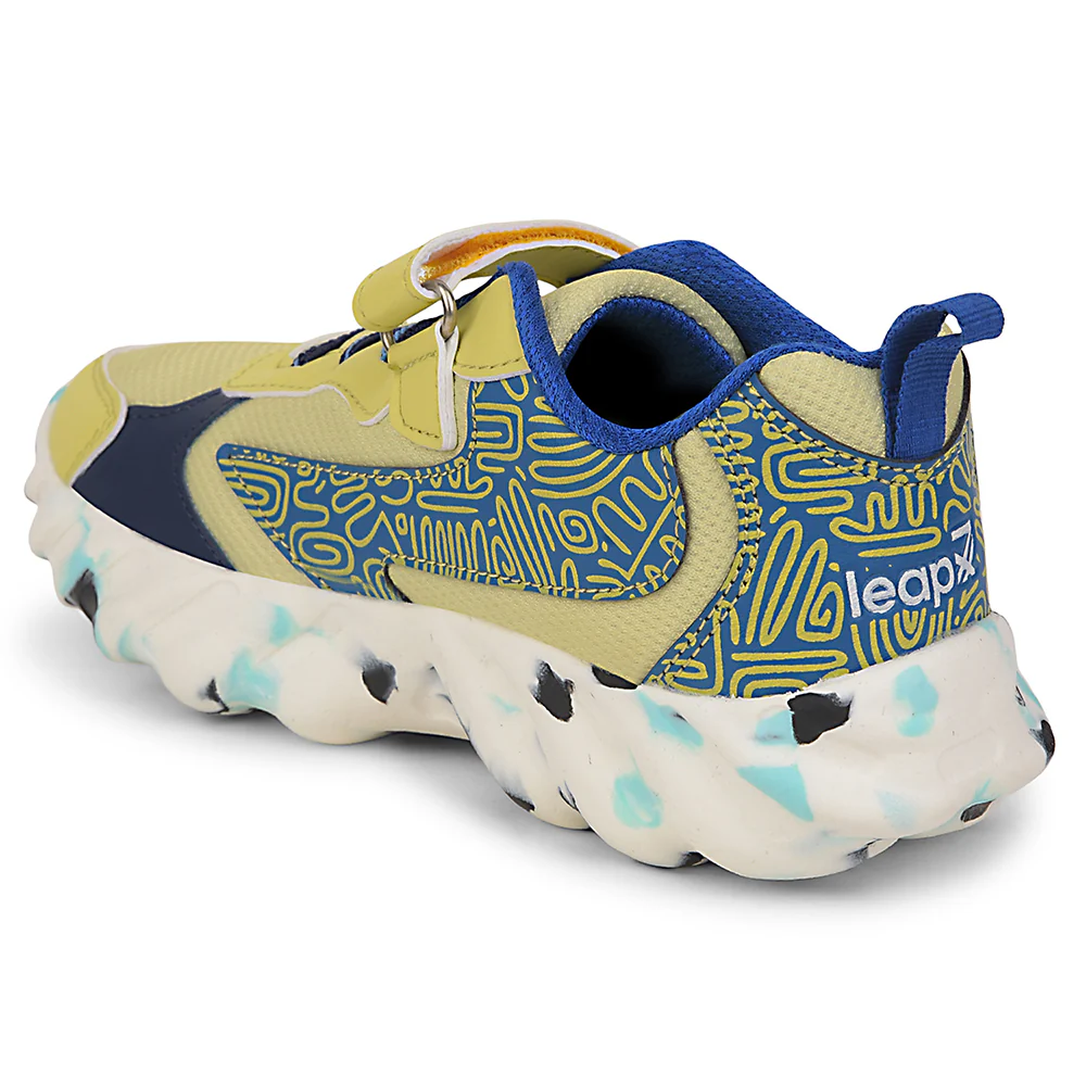 Leap7x Lemon Sports Non Lacing Walking Shoes For Kids DENIAL-2 By Liberty - Image 6
