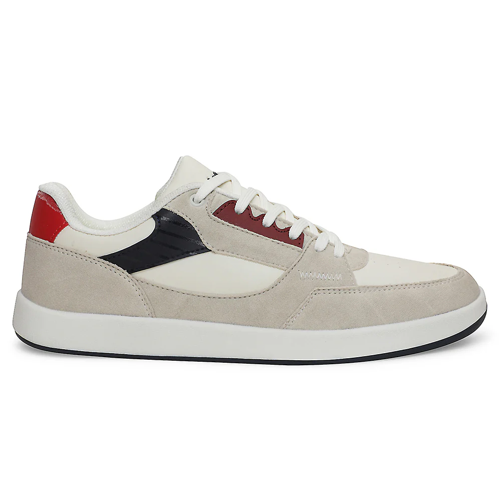 Leap7x Light Grey Casual Lacing Sneakers For Men AMAZER-20E By Liberty - Image 2