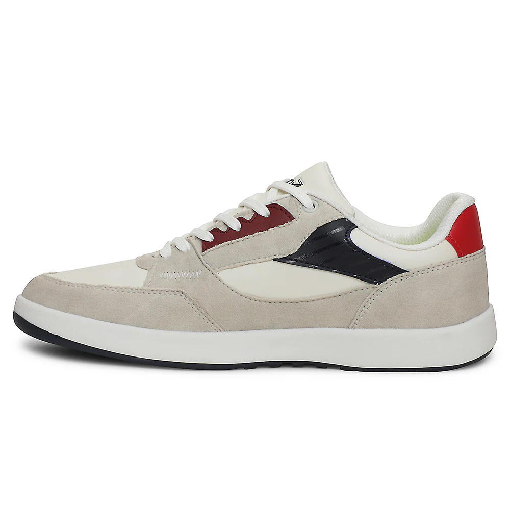 Leap7x Light Grey Casual Lacing Sneakers For Men AMAZER-20E By Liberty - Image 3