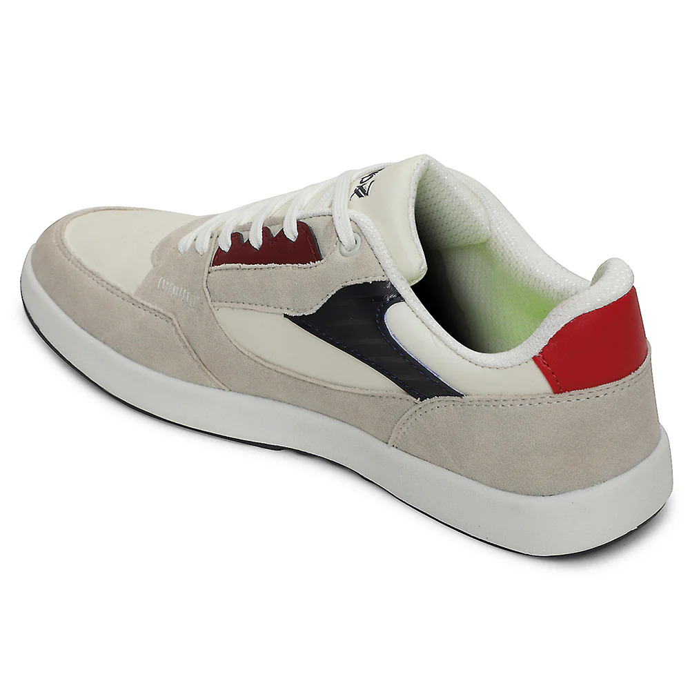 Leap7x Light Grey Casual Lacing Sneakers For Men AMAZER-20E By Liberty - Image 4