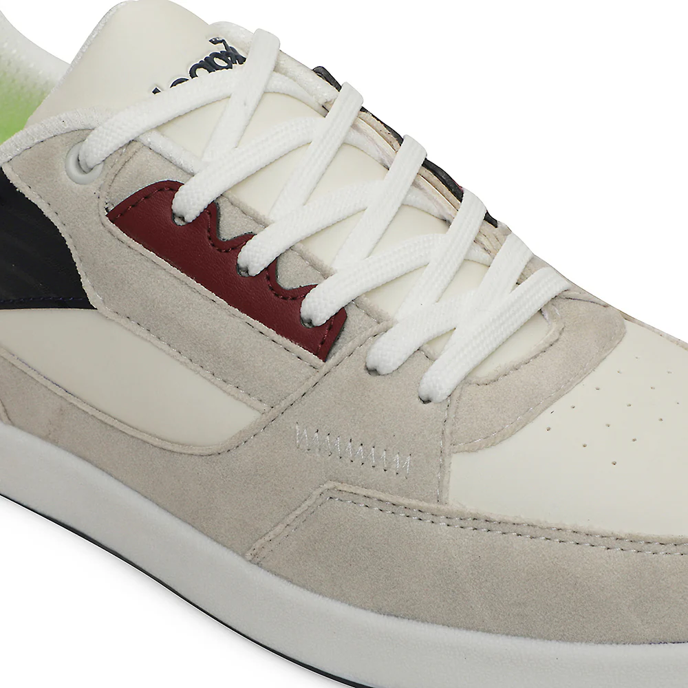 Leap7x Light Grey Casual Lacing Sneakers For Men AMAZER-20E By Liberty - Image 5