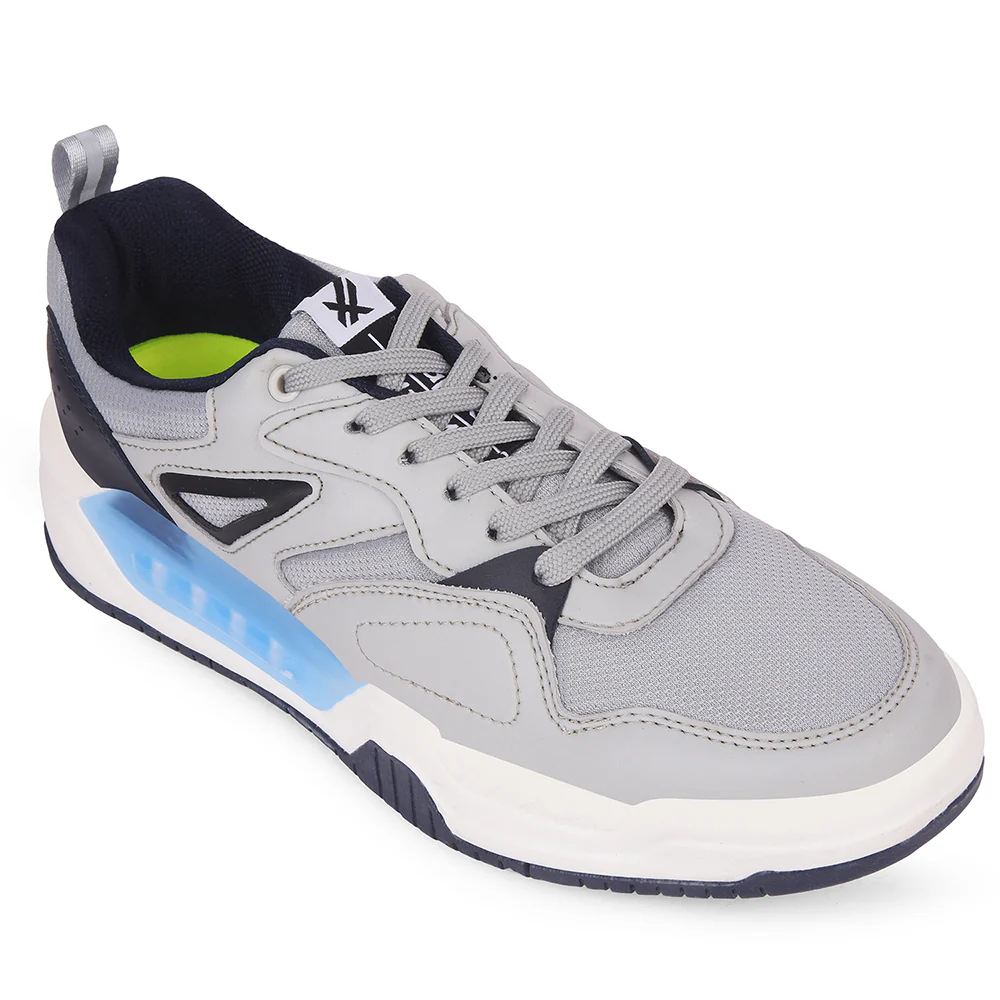 LEAP7X Light Grey Casual Lacing Sneakers for Men LORDSTEP-E By Liberty
