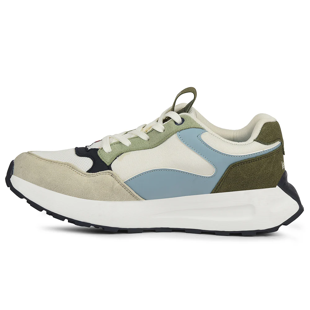 Leap7x Light Grey Sports Lacing Running Shoes For Kids ZLP-XK-01 By Liberty - Image 3