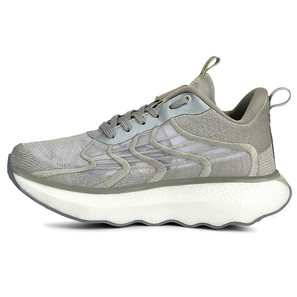 Leap7x Light Grey Sports Lacing Running Shoes For Men GHD-101 By Liberty - Image 3