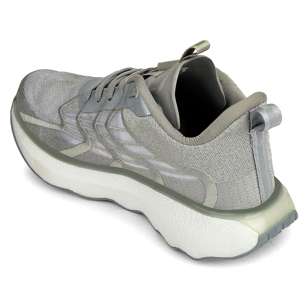 Leap7x Light Grey Sports Lacing Running Shoes For Men GHD-101 By Liberty - Image 5