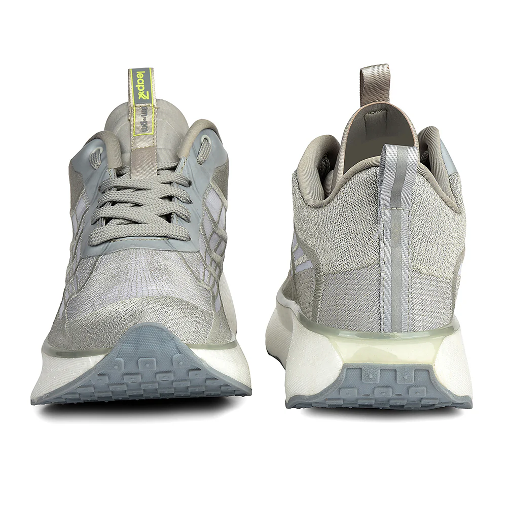 Leap7x Light Grey Sports Lacing Running Shoes For Men GHD-101 By Liberty - Image 6